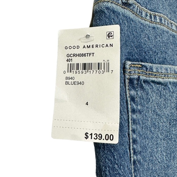 Good American Good Classic Jeans High Rise Skinnyish Fit Women’s 4/27 Blue NWT - Picture 10 of 10